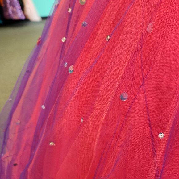 Mori Lee 91002 Size 14 Wild Berry Ballgown Prom Dress/Formal Gown - Picture 9 of 9